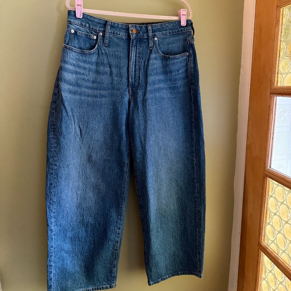 Madewell Curvy Perfect Vintage Wide Leg Crop Jean Size 31